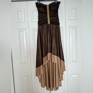 Morgan & Co Strapless High Low Dress Size Large